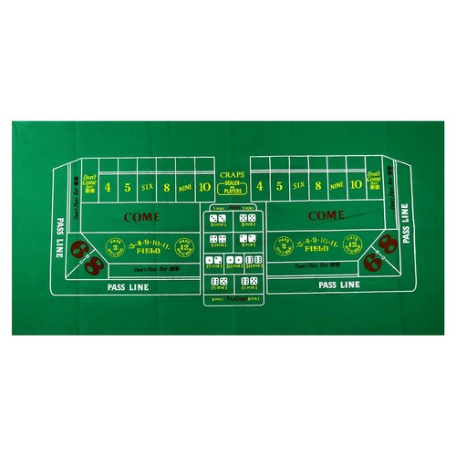 Craps table top - felt, layout