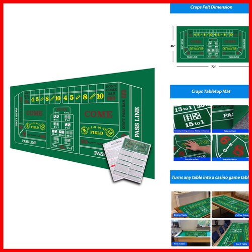 Gse 36x72 craps layout - craps, felt