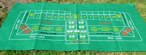 Craps table top green felt - table,