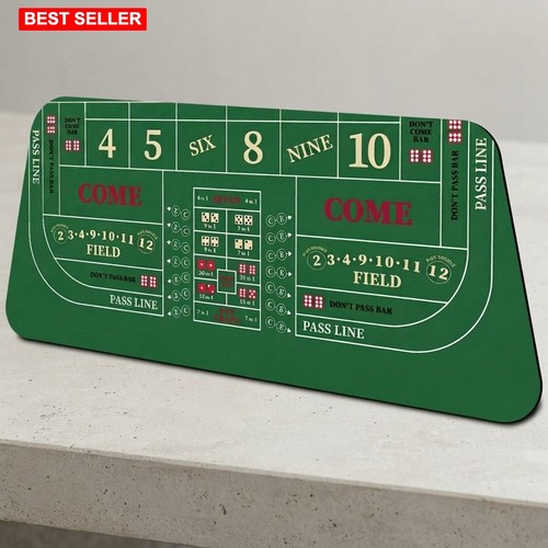 Craps tabletop layout mat - craps,