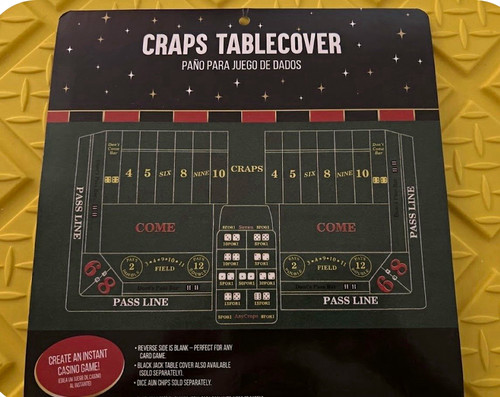 Craps tablecover printed - printed,